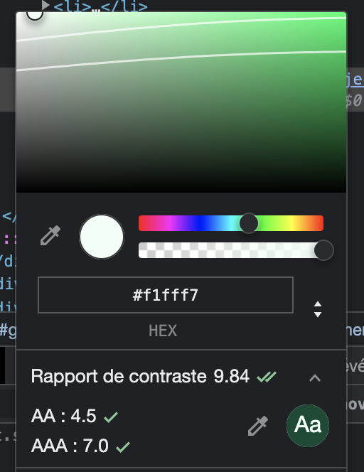 devtools chrome contrast